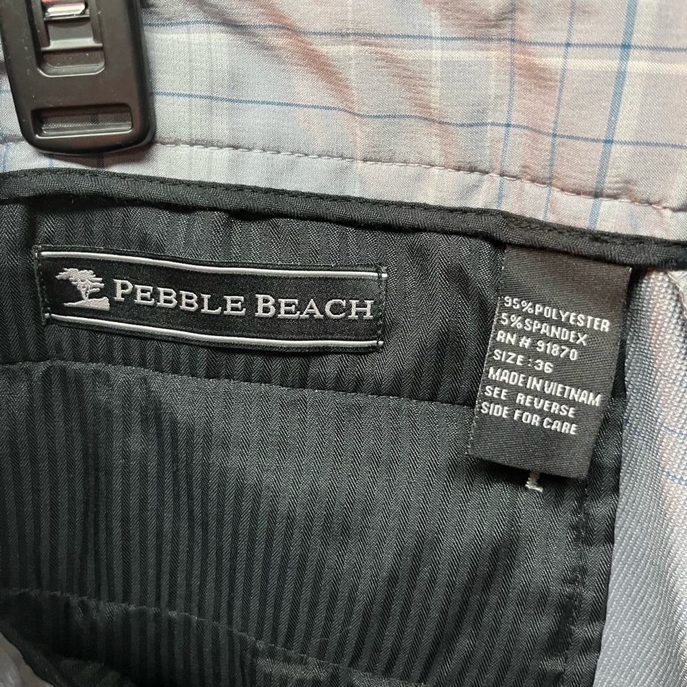 Pebble Beach Men's Gray Checkered Shorts - Picture 4 of 4